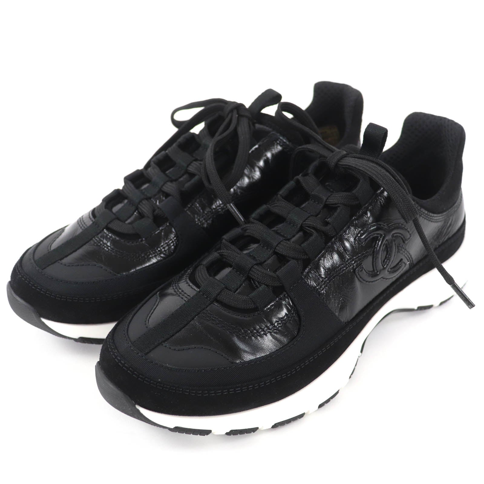 シャネル 靴 39 スニーカーの通販 CHANEL スニーカー39 ブラック 