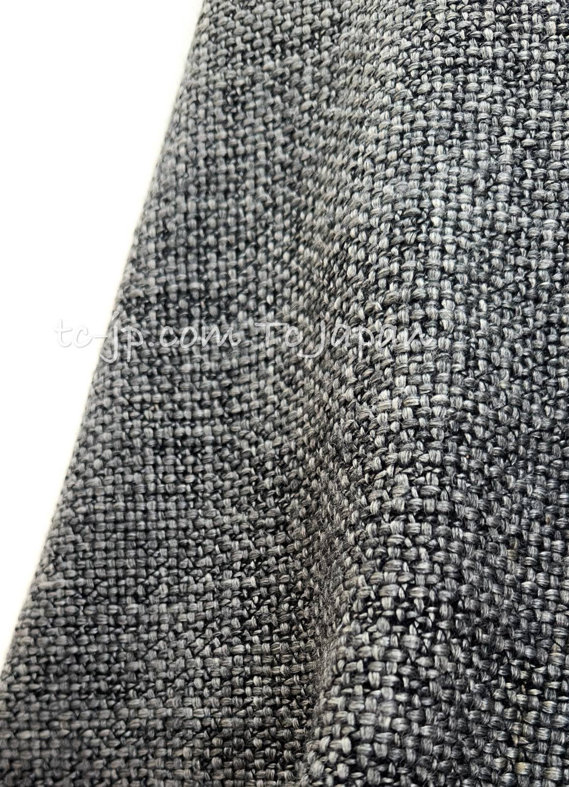 CHANEL 00A Dark Gray Zipper Setup Vest Skirt 34 36 シャネル 訳あり!ダークグレー・ジップアップ・ベスト・セットアップ・スカート 即発