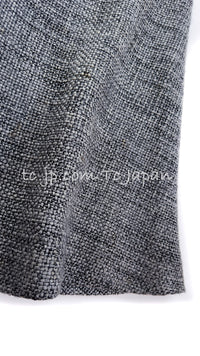 CHANEL 00A Dark Gray Zipper Setup Vest Skirt 34 36 シャネル 訳あり！ダークグレー・ジップアップ・ベスト・セットアップ・スカート 即発