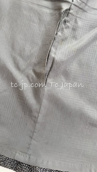 CHANEL 00A Dark Gray Zipper Setup Vest Skirt 34 36 シャネル 訳あり!ダークグレー・ジップアップ・ベスト・セットアップ・スカート 即発