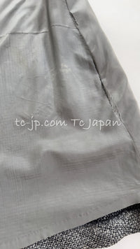 CHANEL 00A Dark Gray Zipper Setup Vest Skirt 34 36 シャネル 訳あり!ダークグレー・ジップアップ・ベスト・セットアップ・スカート 即発