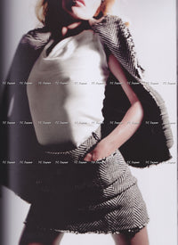 CHANEL 06A Black Herringbone Chevron Wool Tweed Jacket Kate Moss 38 シャネル ブラック シェベロン ウール ツイード ジャケット ケイトモス着 即発
