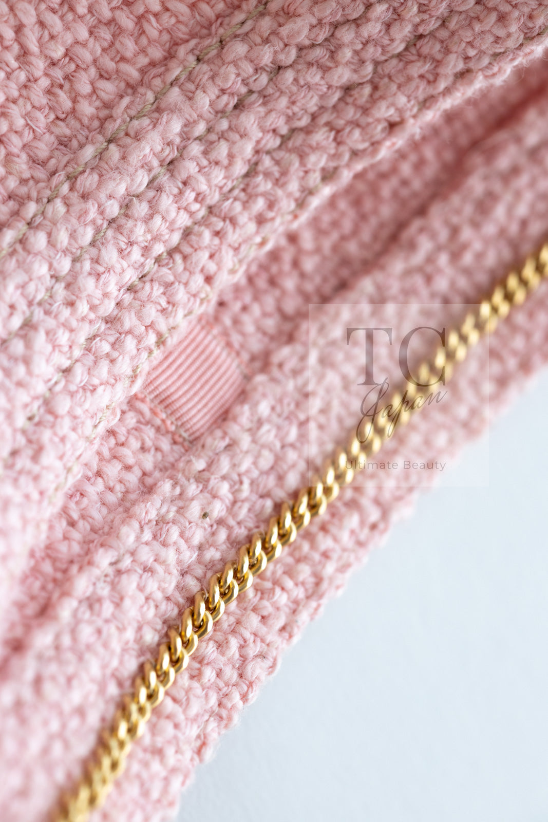 CHANEL 16C Pink CC Pearl Buttons Cotton Collarless Jacket 34 シャネル 一番人気 ピンク CC パール ボタン コットン ノーカラー ジャケット 即発