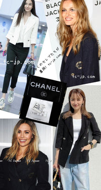 CHANEL 12S Black CC Silver Logo Cotton Tweed Jacket 34 36 38 シャネル ブラック CCロゴ シルバー刺繍 コットン ツイード ジャケット 即発