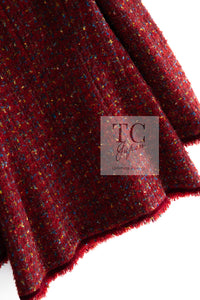 CHANEL 90A Vintage Red Wool Mohair Gold CC Button Jacket Coat 40 42 シャネル ヴィンテージ レッド ウール モヘア ゴールド ココボタン ジャケット コート 即発