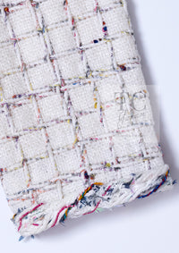 CHANEL 18S White Mix Cotton Tweed Coat Jacket 36 38 シャネル ホワイト ミックス コットン ツイード コート ジャケット 即発