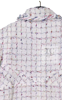 CHANEL 18S White Mix Cotton Tweed Coat Jacket 36 38 シャネル ホワイト ミックス コットン ツイード コート ジャケット 即発