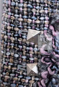 CHANEL 03A Lavender Pink Gray Multicolor Lesage Wool Tweed Jacket 34 36 シャネル ラベンダー ピンク グレー ルサージュ ツイード ジャケット 即発