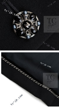 CHANEL 06PF Black Quilted Wool Jacket 38 シャネル ブラック キルティング ウール ジャケット 即発