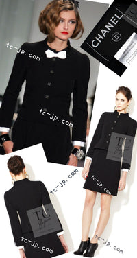 CHANEL 06PF Black Quilted Wool Jacket 38 シャネル ブラック キルティング ウール ジャケット 即発