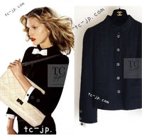 CHANEL 06PF Black Quilted Wool Jacket 38 シャネル ブラック キルティング ウール ジャケット 即発