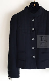 CHANEL 06PF Black Quilted Wool Jacket 38 シャネル ブラック キルティング ウール ジャケット 即発