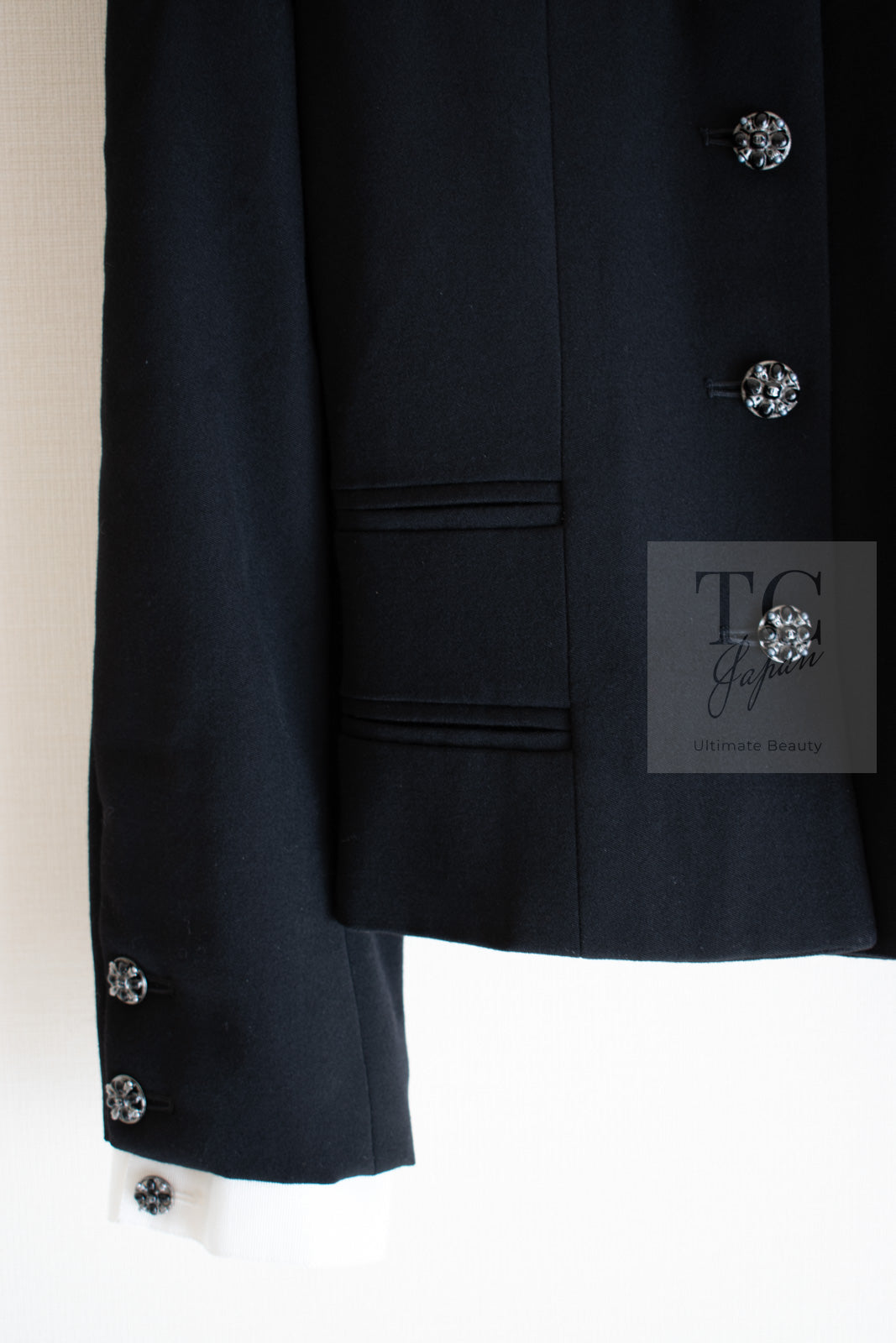 CHANEL 06PF Black Quilted Wool Jacket 38 シャネル ブラック キルティング ウール ジャケット 即発