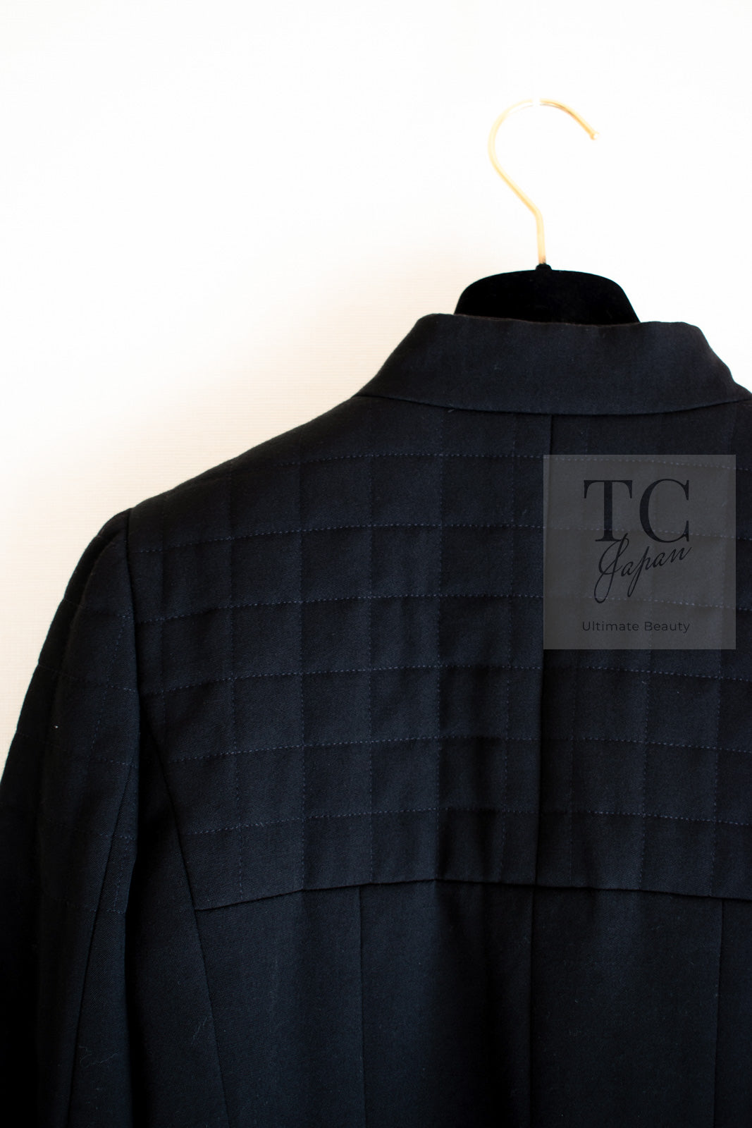 CHANEL 06PF Black Quilted Wool Jacket 38 シャネル ブラック キルティング ウール ジャケット 即発