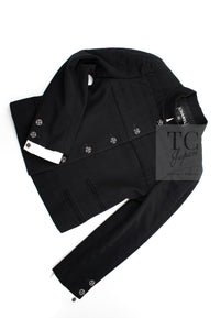 CHANEL 06PF Black Quilted Wool Jacket 38 シャネル ブラック キルティング ウール ジャケット 即発