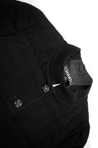 CHANEL 06PF Black Quilted Wool Jacket 38 シャネル ブラック キルティング ウール ジャケット 即発