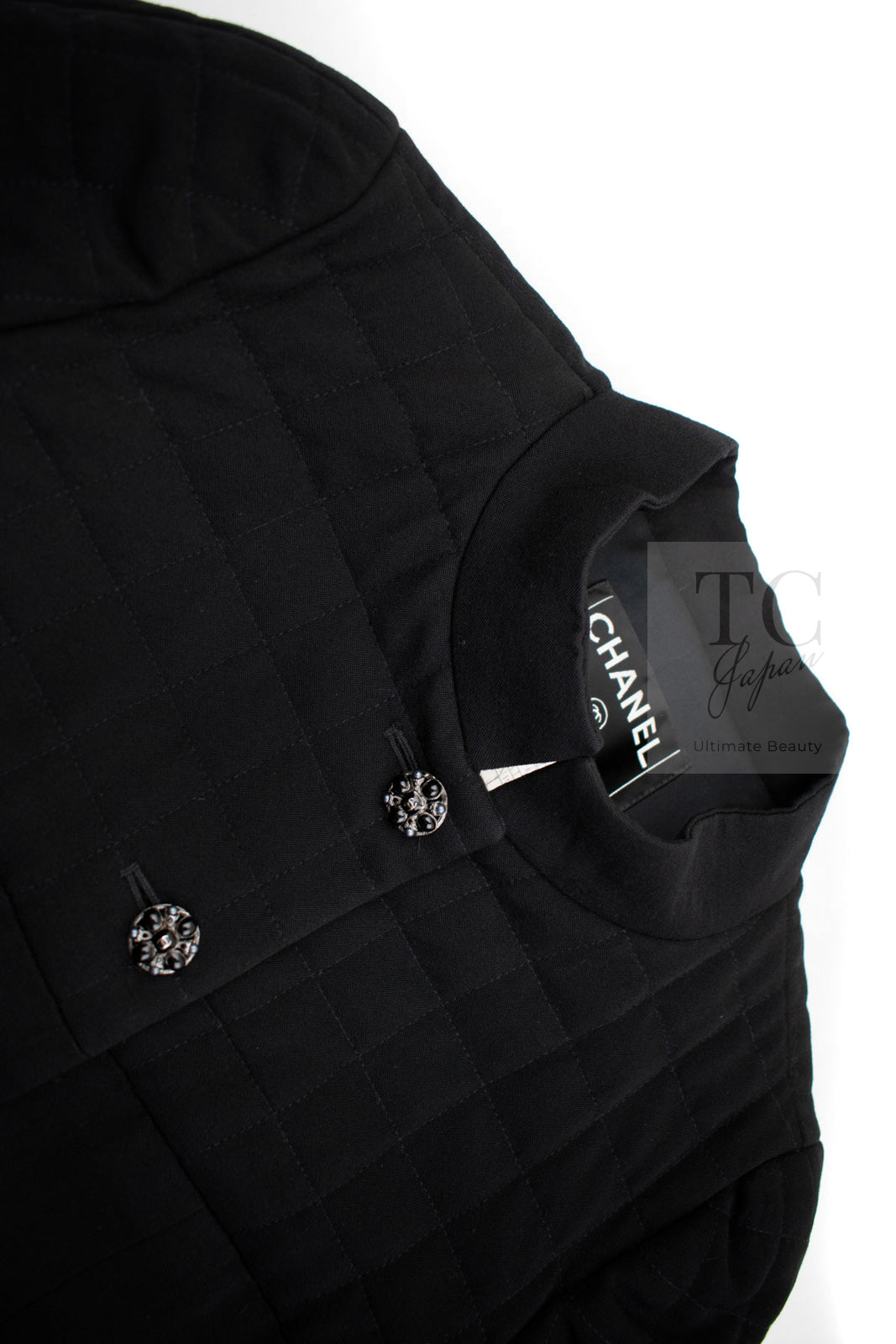 CHANEL 06PF Black Quilted Wool Jacket 38 シャネル ブラック キルティング ウール ジャケット 即発