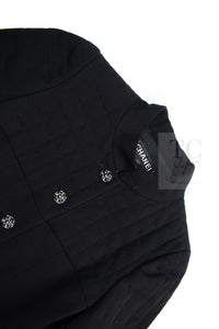 CHANEL 06PF Black Quilted Wool Jacket 38 シャネル ブラック キルティング ウール ジャケット 即発