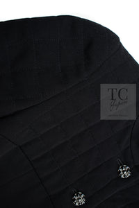 CHANEL 06PF Black Quilted Wool Jacket 38 シャネル ブラック キルティング ウール ジャケット 即発