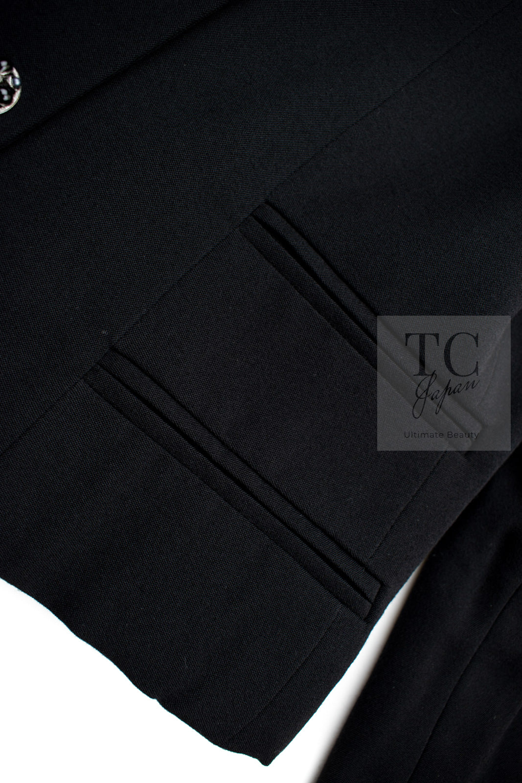 CHANEL 06PF Black Quilted Wool Jacket 38 シャネル ブラック キルティング ウール ジャケット 即発