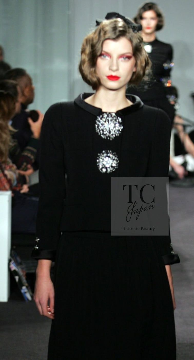 CHANEL 06PF Black Quilted Wool Jacket 38 シャネル ブラック キルティング ウール ジャケット 即発