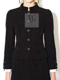 CHANEL 06PF Black Quilted Wool Jacket 38 シャネル ブラック キルティング ウール ジャケット 即発