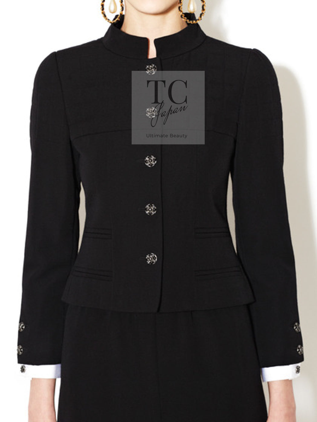 CHANEL 06PF Black Quilted Wool Jacket 38 シャネル ブラック キルティング ウール ジャケット 即発