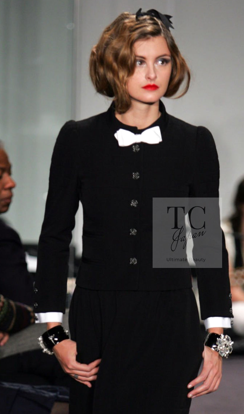 CHANEL 06PF Black Quilted Wool Jacket 38 シャネル ブラック キルティング ウール ジャケット 即発