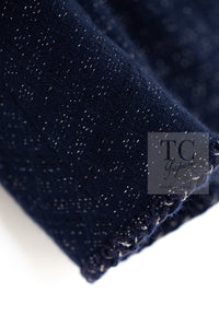 CHANEL 07A Navy Wool Braided Trim Tweed Jacket Dress Setup 42 シャネル ネイビー ウール チェーン ブレイドトリミング ツイード ジャケット ワンピース セットアップ 即発