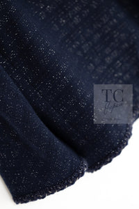 CHANEL 07A Navy Wool Braided Trim Tweed Jacket Dress Setup 42 シャネル ネイビー ウール チェーン ブレイドトリミング ツイード ジャケット ワンピース セットアップ 即発
