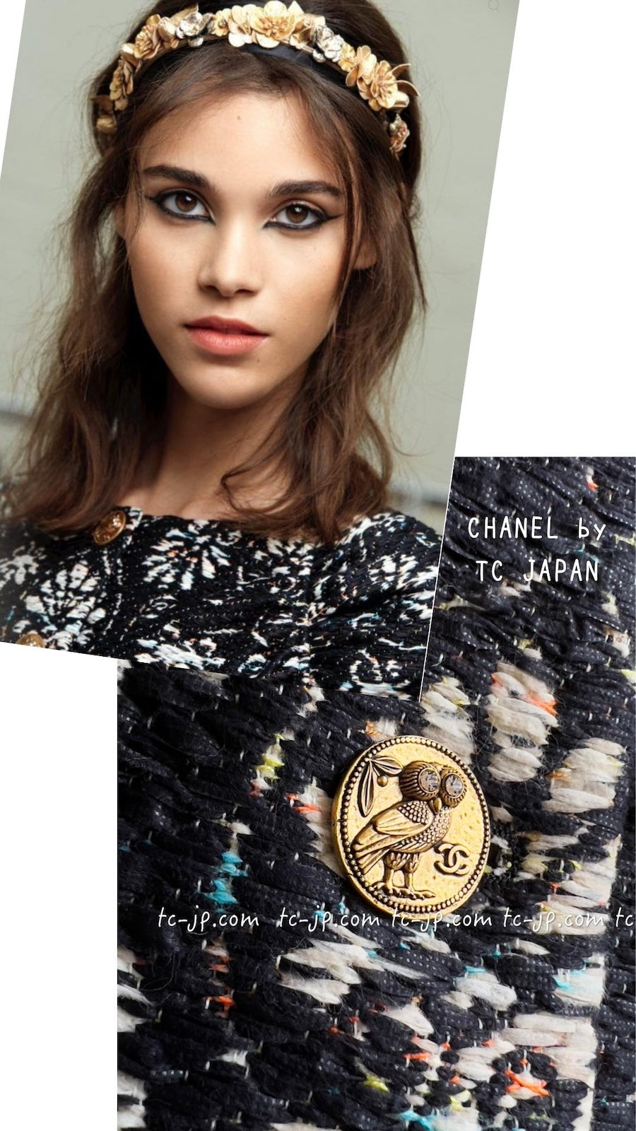 CHANEL 18C Navy Black Multi Camellia Jacquard Jacket Coat 34 36 シャネル ネイビー ブラック カメリア刺繍 ジャガード ジャケット コート