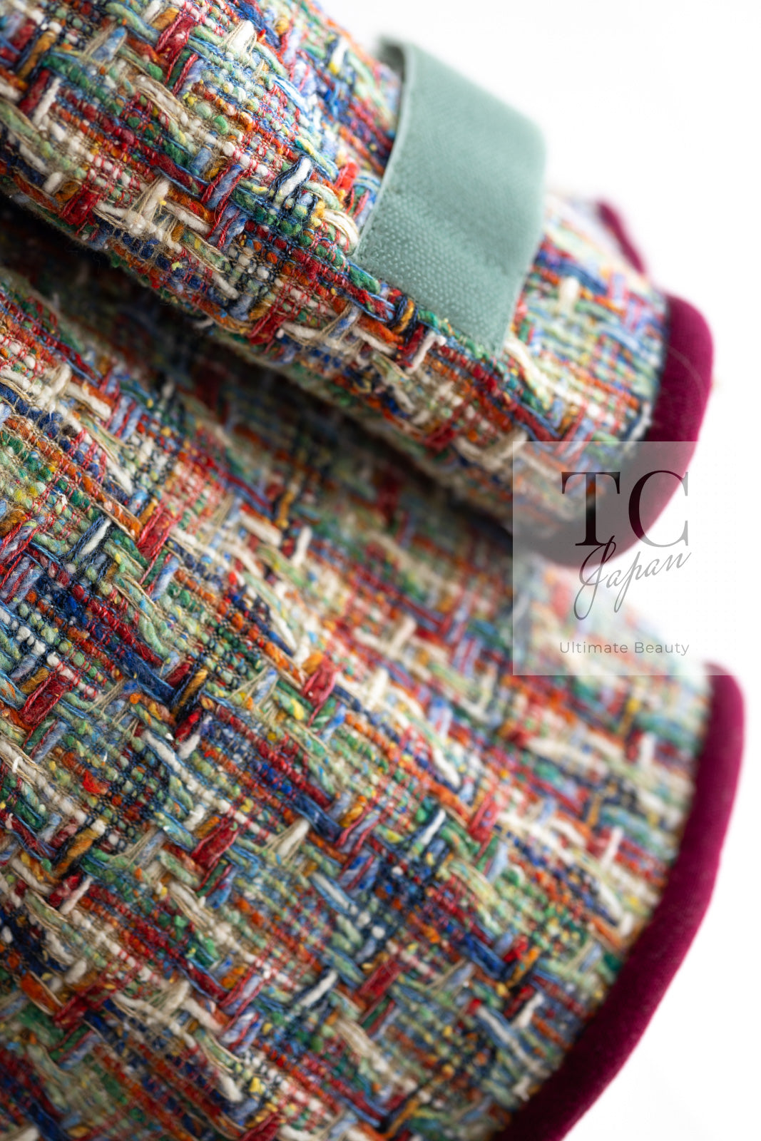 CHANEL 17S Multicolor Tweed Zipper Jacket with Plum Trim & Velcro Accent 38 シャネル マルチカラー プラムトリム ツイード ジッパー ジャケット マジックテープ 装飾 即発