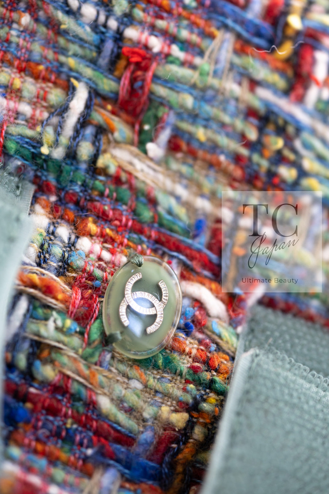 CHANEL 17S Multicolor Tweed Zipper Jacket with Plum Trim & Velcro Accent 38 シャネル マルチカラー プラムトリム ツイード ジッパー ジャケット マジックテープ 装飾 即発