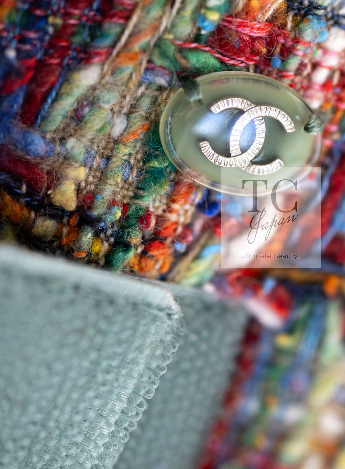 CHANEL 17S Multicolor Tweed Zipper Jacket with Plum Trim & Velcro Accent 38 シャネル マルチカラー プラムトリム ツイード ジッパー ジャケット マジックテープ 装飾 即発