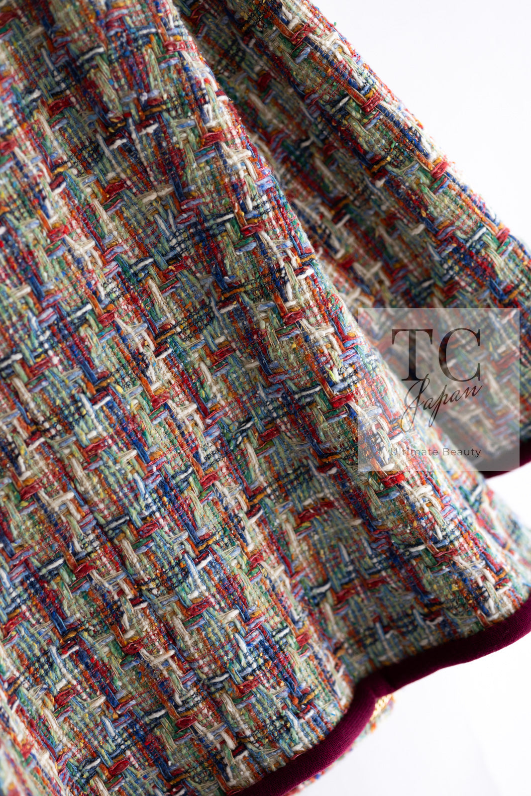 CHANEL 17S Multicolor Tweed Zipper Jacket with Plum Trim & Velcro Accent 38 シャネル マルチカラー プラムトリム ツイード ジッパー ジャケット マジックテープ 装飾 即発