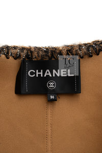 CHANEL 17B Black Lambskin Leather Chain Trim Jacket 36 シャネル ブラック ラム スキン レザー チェーン トリム ジャケット 即発