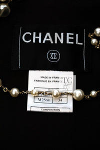 CHANEL 04A Black Choco Le Makeup de Tweed Jacket 34 36 シャネル ブラック チョコ メイクアップ ワッペン ウール ツイード ジャケット 即発