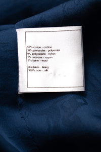 CHANEL 10S Blue Navy Metallic Pearl CC Button Tweed Jacket 38 40 シャネル ネイビー パール ココボタン ルサージュ ツイード ジャケット 即発