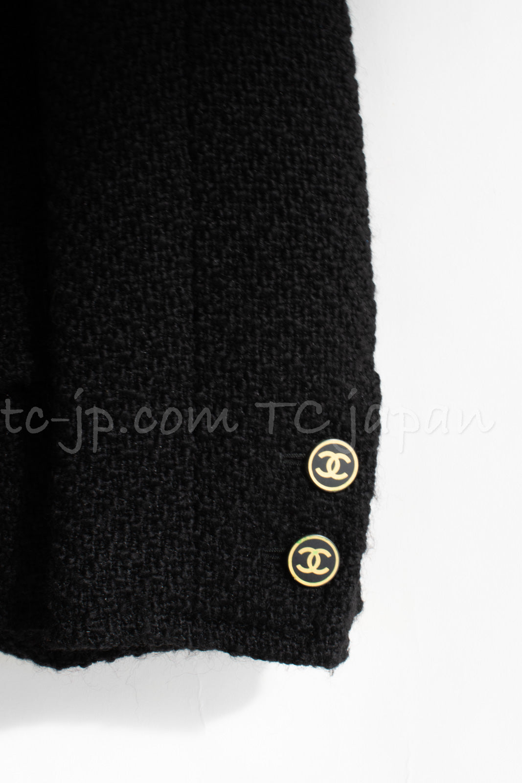 CHANEL 01A Black Double Wool Jacket Coat 38 シャネル ブラック ウール ダブル ジャケット コート 即発