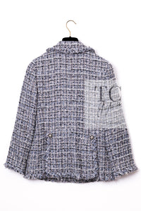 CHANEL 10S Gray Pearl Button Tweed Jacket 34 シャネル グレー パール ココボタン ツイード ジャケット 即発