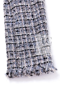 CHANEL 10S Gray Pearl Button Tweed Jacket 34 シャネル グレー パール ココボタン ツイード ジャケット 即発
