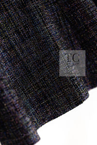CHANEL 16S Black Blue Metallic Cotton Jacket 34 シャネル ブラック ブルー メタリック コットン ジャケット 即発
