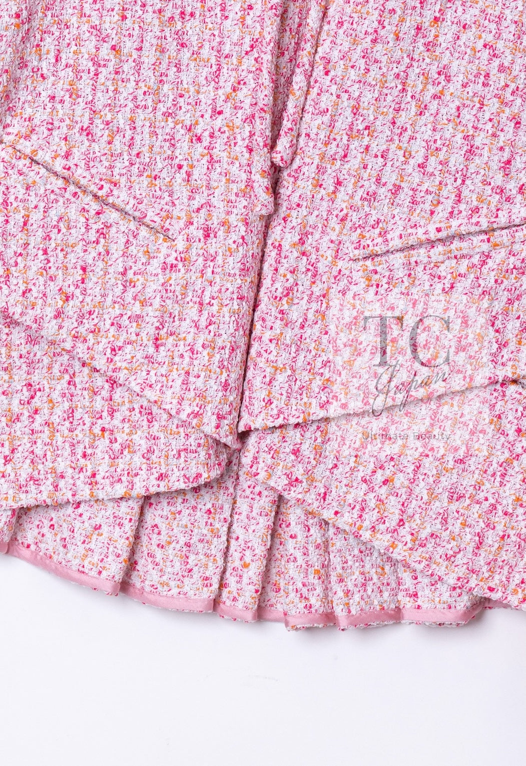 CHANEL 16S Pink Ribbon Fantasy Cotton Tweed Jacket 36 シャネル ピンク リボン ファンタジー コットン ツイード ジャケット 即発