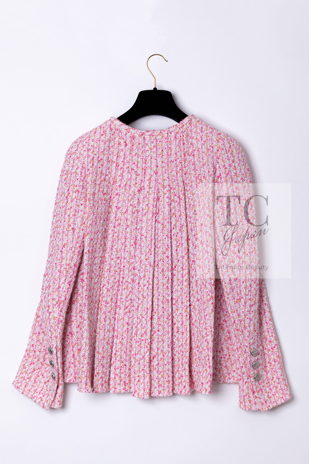 CHANEL 16S Pink Ribbon Fantasy Cotton Tweed Jacket 36 シャネル ピンク リボン ファンタジー コットン ツイード ジャケット 即発
