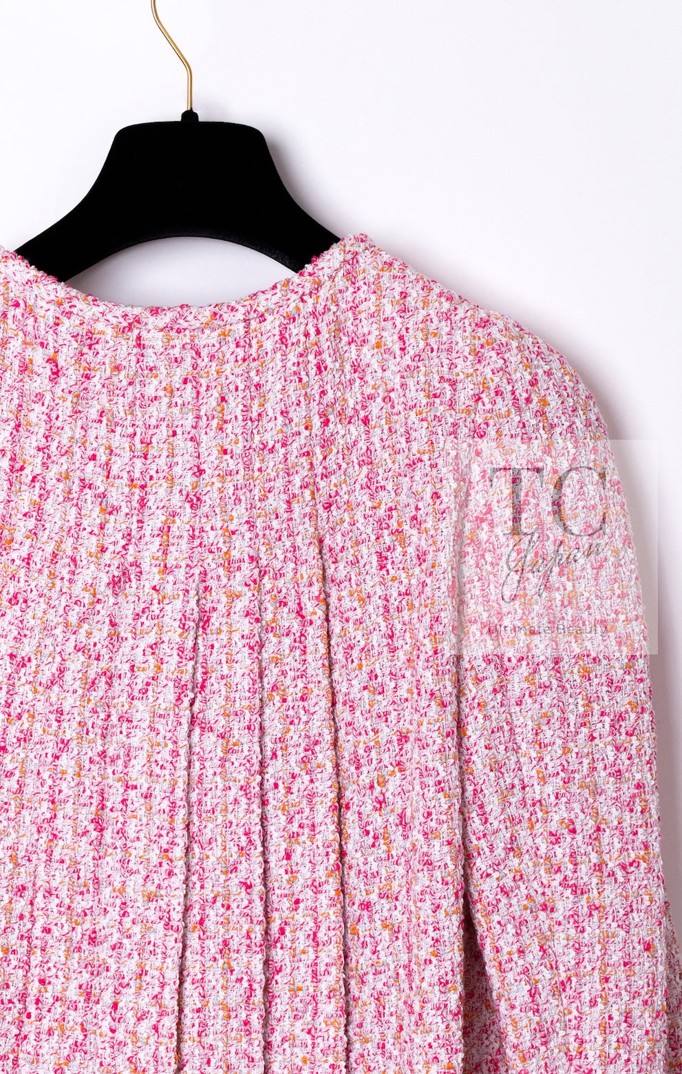 CHANEL 16S Pink Ribbon Fantasy Cotton Tweed Jacket 36 シャネル ピンク リボン ファンタジー コットン ツイード ジャケット 即発