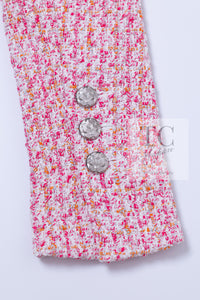 CHANEL 16S Pink Ribbon Fantasy Cotton Tweed Jacket 36 シャネル ピンク リボン ファンタジー コットン ツイード ジャケット 即発