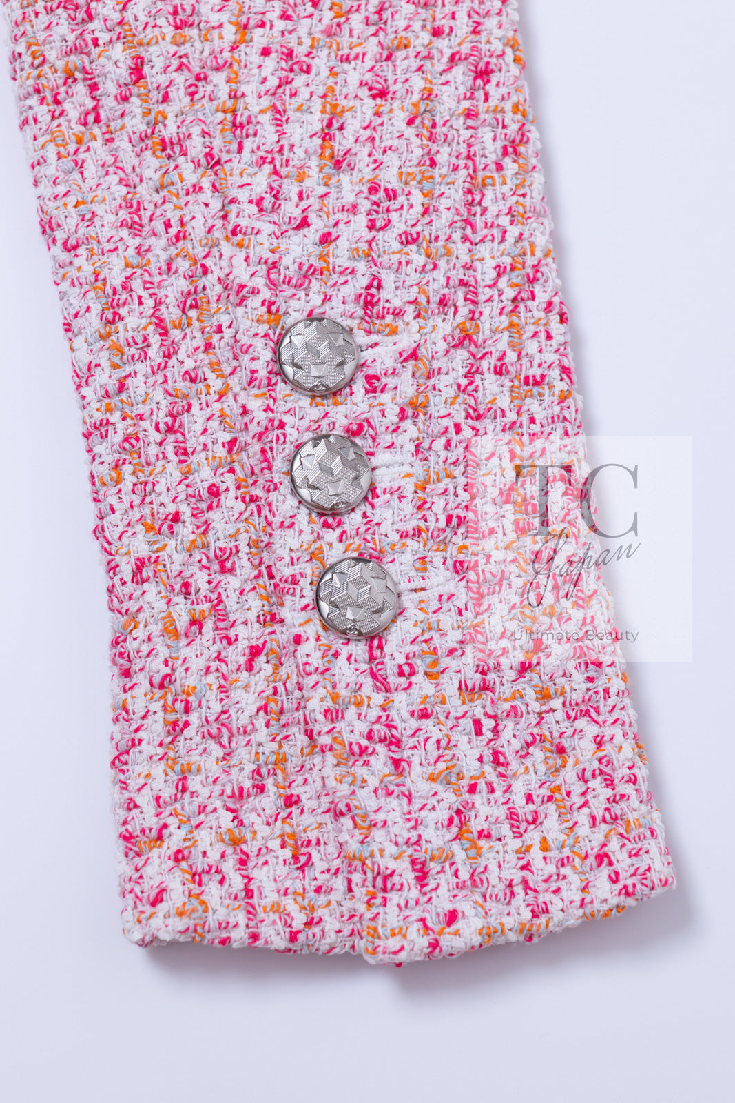 CHANEL 16S Pink Ribbon Fantasy Cotton Tweed Jacket 36 シャネル ピンク リボン ファンタジー コットン ツイード ジャケット 即発