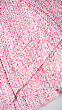 CHANEL 16S Pink Ribbon Fantasy Cotton Tweed Jacket 36 シャネル ピンク リボン ファンタジー コットン ツイード ジャケット 即発