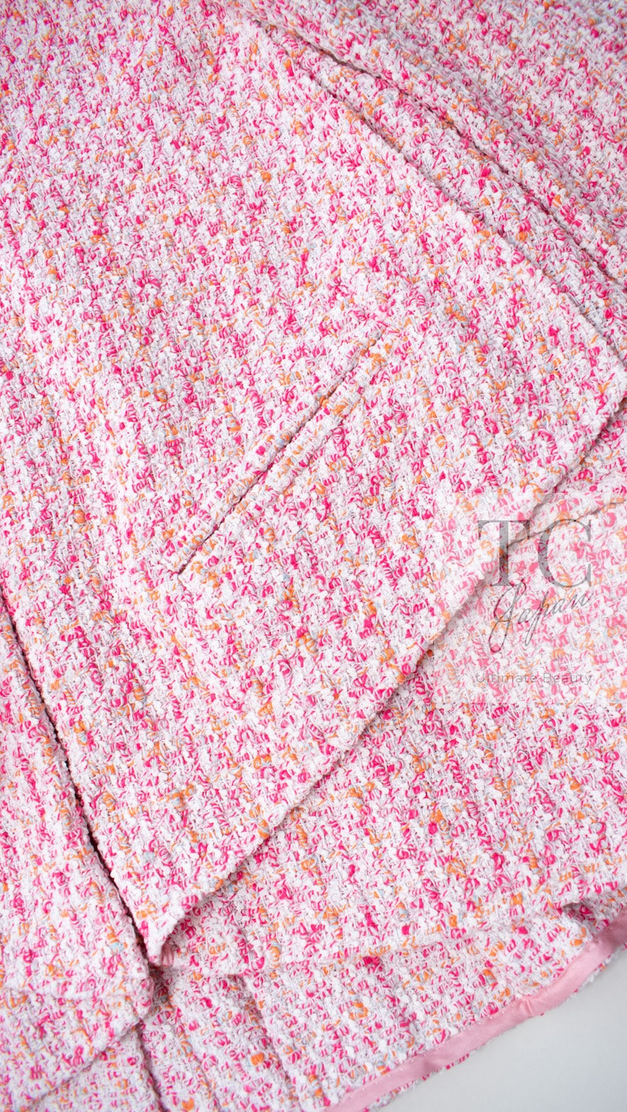 CHANEL 16S Pink Ribbon Fantasy Cotton Tweed Jacket 36 シャネル ピンク リボン ファンタジー コットン ツイード ジャケット 即発