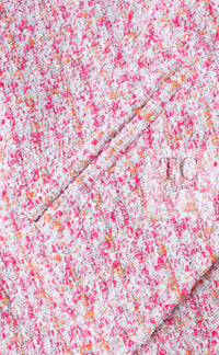 CHANEL 16S Pink Ribbon Fantasy Cotton Tweed Jacket 36 シャネル ピンク リボン ファンタジー コットン ツイード ジャケット 即発